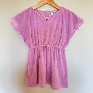 Janie and Jack Purple Hooded Towel Dress size 6